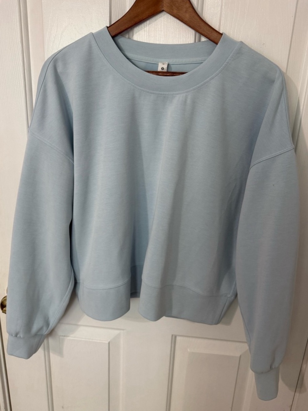 Lululemon Softstreme Perfectly Oversized Cropped Crew Blue Size 10